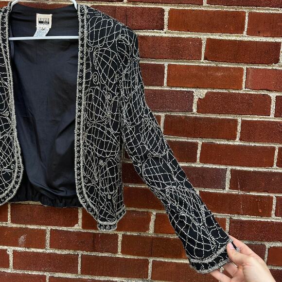Vintage Leslie Fay Evenings Beaded Jacket - Picture 3 of 5